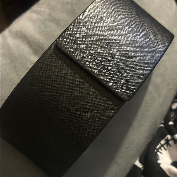 Prada Other - Prada Black Leather glasses case